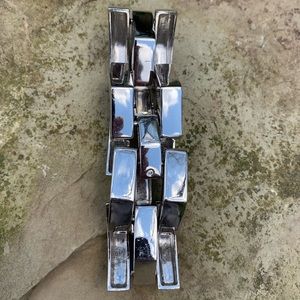 Silver Modernist Geometric Bracelet